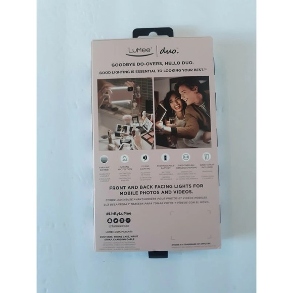 LuMee Duo Instafame Lighted Case For iPhone XS Max Purple Marble - Picture 3 of 4